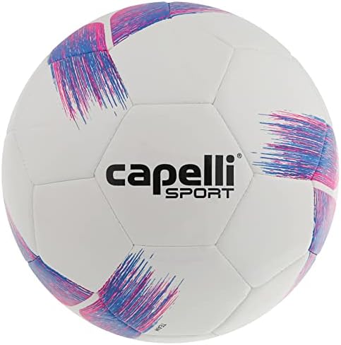 קאפלי ספורט טרייבקה סטרייק צוות כדורגל כדור-גודל 4, עבור נוער וילדים שחקני כדורגל, בהיר ורוד / כחול