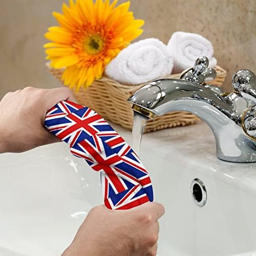 דפוס דגל בריטי מגבות ידיים פנים וגוף כביסה מטלית כביסה רכה עם חמוד מודפס למלון מטבח אמבטיה