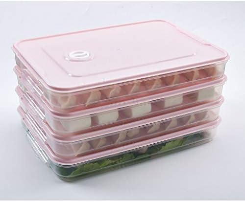 ליאנקסיאו-מקרר כופתאות מזון מיכל אחסון קופסא פלסטיק עם מכסים אטומים הניתנים לנעילה, מזווה מטבח אטום