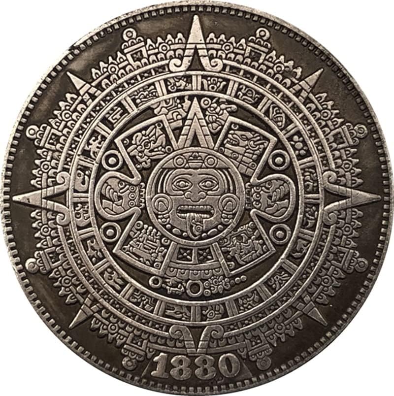 מטבע דולר עתיק של 38 ממ סילבר דולר אמריקאי מורגן טראמפ מטבע 1880 סמק מלאכה 109