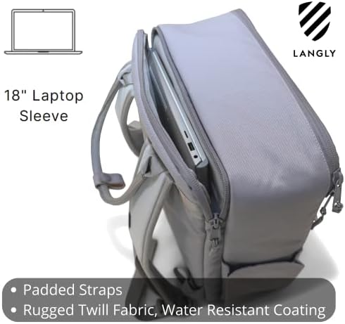 תרמיל מצלמה של Langly Sierra: תרמיל צילום מודרני וידידותי לטיולים תואם לאביזרי מחשב נייד 18 אינץ 'ו-