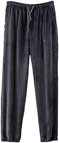 מכנסי פיג'מה חורפית של נשים חותלות מזדמנים פלנל חמים מכנסיים רחבים