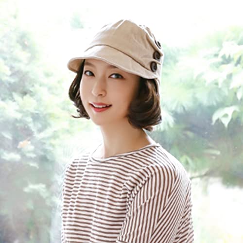 נשים של כימותרפיה סרטן ראש ללבוש יומי כובע פאה עם תוספות שיער סינטטי גל פאת כובע תוצרת קוריאה