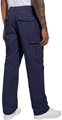 מכנסי מטען של מגקומסן למכנסי כותנה מזדמנים של מכנסי כותנה מזדמנים מכנסי עבודה קלים חיצוניים מכנסיים
