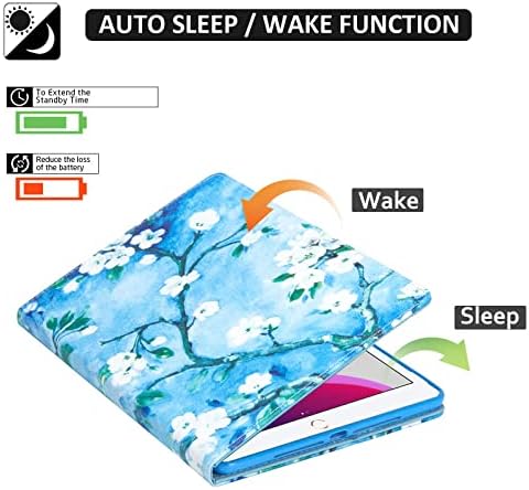 מארז הדור ה -9/8/7 של iPad, Dteck Slim Folio Stand Premium Premium Tear Case עם כיסוי מגן על Wake/Sleep
