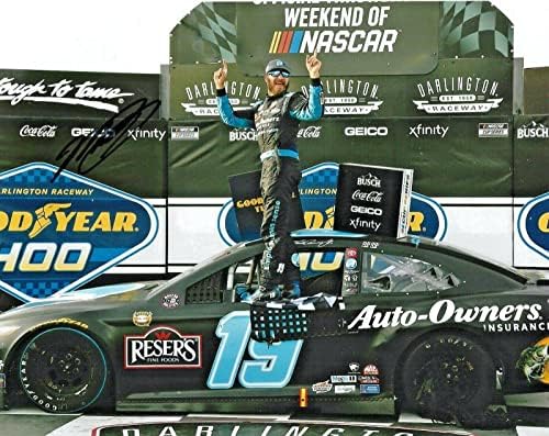 2021 מרטין טרוקס ג'וניור דארלינגטון 400 WIN NASCAR חתום AUTO 8X10 צילום COA 1 - תמונות NASCAR עם חתימה