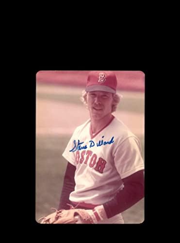 סטיב דילארד חתום מקורי משנות השבעים 4x5 Snaphot Photo Boston Red Sox