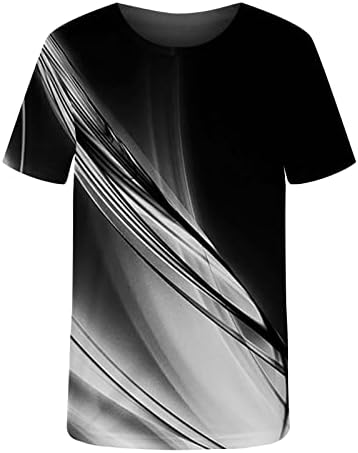חולצת טריקו דפסת תלת מימד של Bravetoshop של Bravetoshop חידוש צבעוני גרפי שרוול קצר טופ טופ חולצות דקיקות