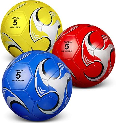 3 חבילות כדור כדורגל עם משאבה בגודל 4 גודל 5 מגניב מכונת כדור כדורגל כדורגל תפור כדורגל חיצוני לספורט