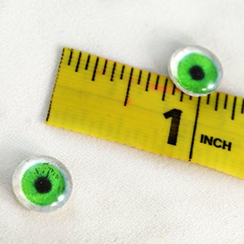 10 ממ בובה ירוקה זכוכית עיניים בהשראה אנושית עם חלבונים לבנים לפסלי פליימי פולימר פולימרים או תכשיטים