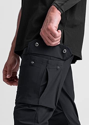 מכנסי ג ' וג ' ר מטען אתלטיים לגברים בכושר דק מכנסי טרנינג אימון כושר קלים עם כיסים