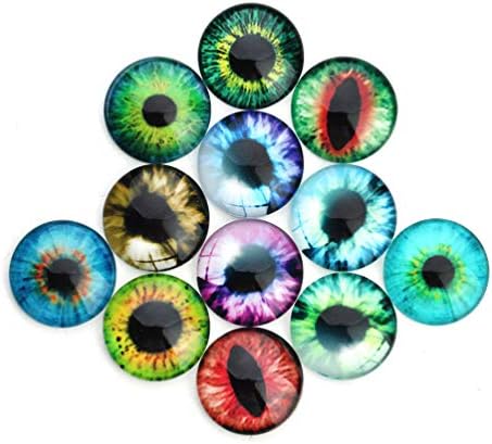 Sewacc 20 יחידות סגנון מעורב עיניים עיניים עיניים חיות עיניים חרוזים עגול