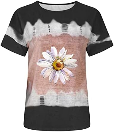 חולצות הדפס פרחוניות של דייזי לבנות סתיו סתיו שרוול קצר שרוול צווארון חולצה מזדמנים נשים 2023 בגדים
