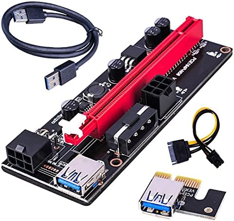מחברים PCI -E PCIE RISER 009 EXPLESS 1X TO16X מאריך PCI E USB RISER 009S GPU מתאם כפול כרטיס SATA 15PIN