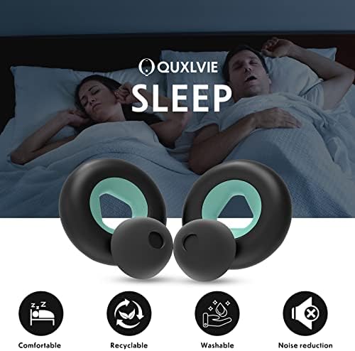 תקעי אוזניים Quxlvie לביטול רעשי שינה, הגנה על שמיעה לשימוש חוזר בסיליקון גמיש לאופנועים, הפחתת רעשי