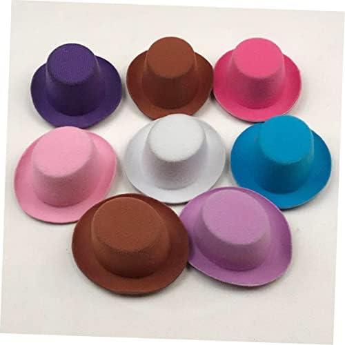 OperitAcx 5 יחידות מיני כובע עליון קישוטים צבעוניים קישודים מינון מלאכה בובות בתפזורת כובעי בובה מלאכה