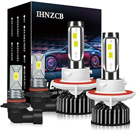 IHNZCB מתאים לפורד F150 F-150 2004-2014 נורות פנס LED קומבו H13 9008 קרן כפולה נמוכה גבוהה + 9145 נורות