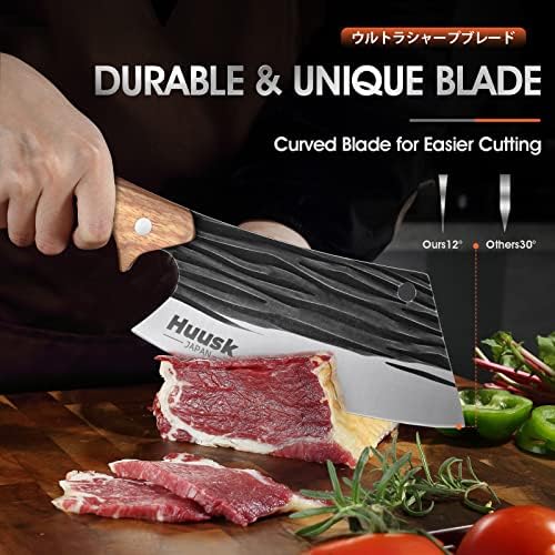 סכין יפן של Huusk, סכיני קצבים לחיתוך בשר חיתוך סכין בשר מזויף סכין 7 אינץ