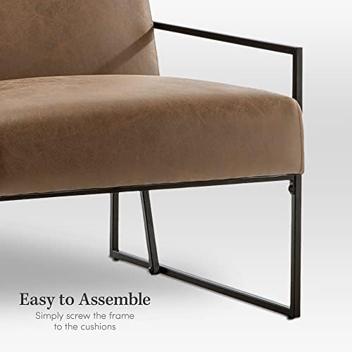 כיסא מבטא אלוקסורי-כורסת שיפוע תעשייתית מודרנית עם קצף שכבות ומסגרת מתכת-כרית רכה בצפיפות גבוהה פרימיום