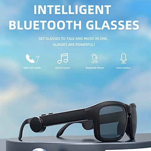 משקפי שמש חכמים בלוטות', שליטה קולית ומשקפיים חכמים בסגנון אוזן פתוחה האזינו למוזיקה ושיחות עם עוצמת