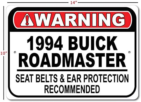 1994 94 Buick Roadmaster חגורת בטיחות מומלצת שלט רכב מהיר, שלט מוסך מתכת, עיצוב קיר, שלט מכונית GM -