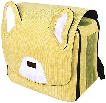 חיות מחמד מיטות צהוב לחיות מחמד תיק קפסולת חלל חתול כלב נסיעות חיצוני נייד תרמיל תיק צורת קורדרוי בד