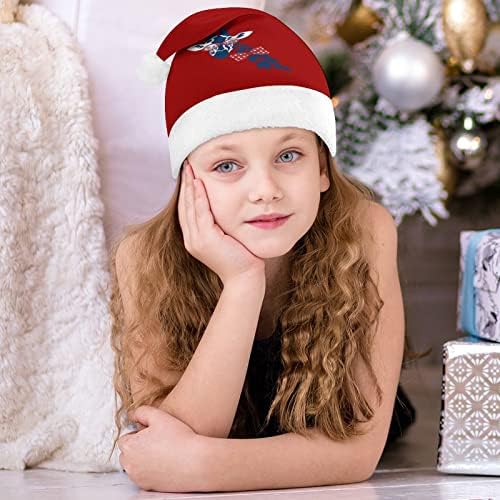 ג ' ירפה קשת עניבת חג המולד כובע רך קטיפה סנטה כובע מצחיק כפה עבור חג המולד לשנה חדשה חגיגי מפלגה