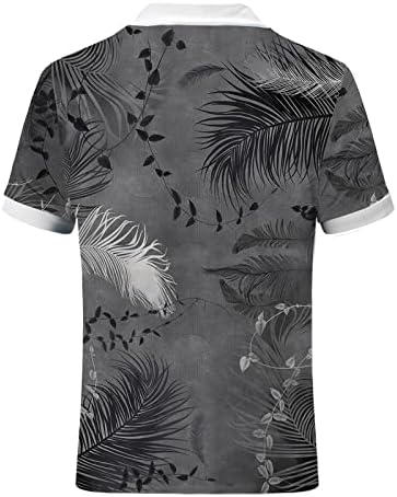 חולצות פולו רוכסן של UBST לגברים, 2022 שרוול קצר של קיץ חדש 1/4 צוואר צוואר צוואר קאם מודפסים חולצות