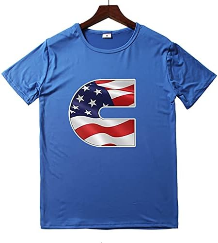 חולצות גברים בקיץ גברים גרפיקה גרפיקה חולצת טשס 3d 4 של יולי דפוס דגל דגל וינטג 'חולצות חולצה חולצת