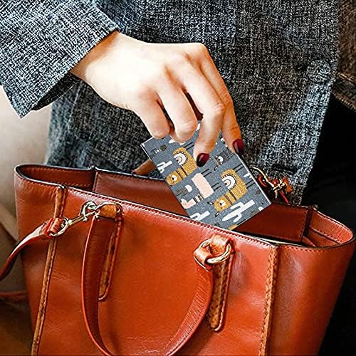 חמוד לאמות קקטוסים עסקים כרטיס מחזיק עבור נשים גברים כרטיס ביקור מחזיק מקרה עם עור אישי כרטיס אשראי