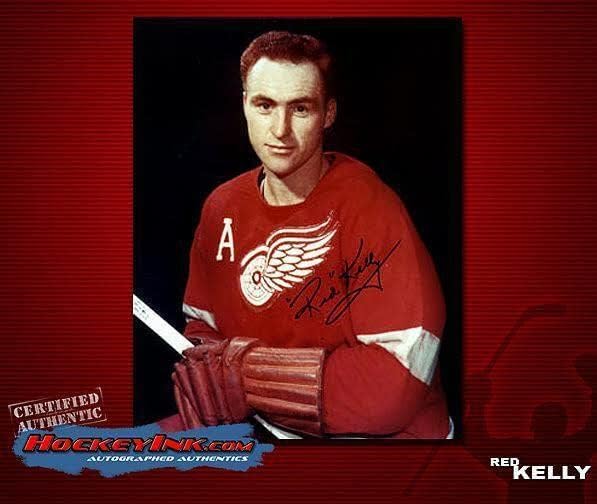 אדום קלי חתום על דטרויט כנפיים אדומות 8 x 10 צילום - 70222 - תמונות NHL עם חתימה