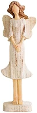 QBomb עץ ערבה זיכרון מלאך, דמות מצוירת ביד מפוסלת שומר מלאך, מתקן עידוד, מתנה לנחמה ולעודד תקווה וריפוי,