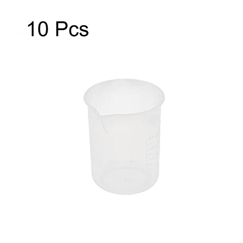 מפת המקור פלסטיק מעבדה מטבח נוזל מדידת כוס בדיקות כוס 50 מ ל 10 מארז