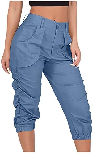 מכנסי מטען ברמודה נשים קצרים בתוספת גודל קפריס קז'רי נוח מכנסי טרנינג מטיילים מטיילים מכנסיים קצוצים