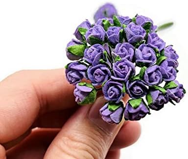 50 pc רוז מלאכותי נייר תות נייר פרח פרחים גרביים מלאכה חתונה חתונה Diy מיניאטורה מיניאטורה זעירה יום