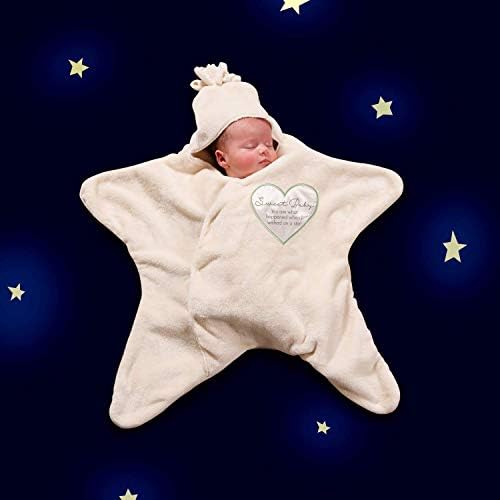 חברת מתנות ביתן שמיכה שמיכה מתוקה תינוק רציתי על כוכב יילוד, שמנת 24 x 1 x 26 אינץ '