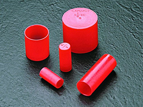 Caplugs Q1008Q3 מכסה שרוול פלסטיק לקצוות צינור. SC-1008, PE-LD, CAP ID 1.750 אורך .88, אדום