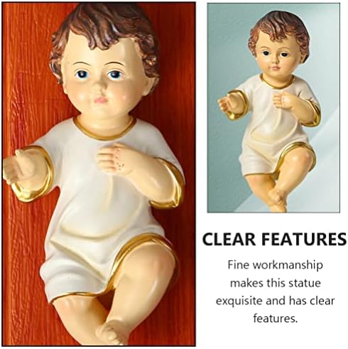 תינוקות צעצועים פסלון קישוט דתי תינוק ישוע פסלון, שרף תינוק ישוע פסלון בבד קדוש, פסל אספני ואמונה קדושה