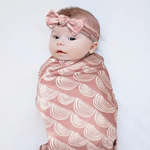 מתנות לתינוקות של Kesyoo יילוד חוט קבלת שמיכה עם סרגל ראש רך כובע שמיכות חוטט תינוקות רכות למשך 0-3-6