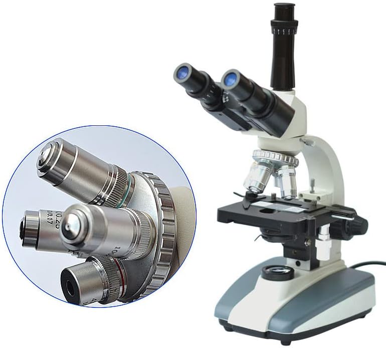 ערכת אביזרי מיקרוסקופ למבוגרים 4 על 10 על 20 על 40 על 60 על 100 על עדשה אובייקטיבית אכרומטית, מטרת מיקרוסקופ