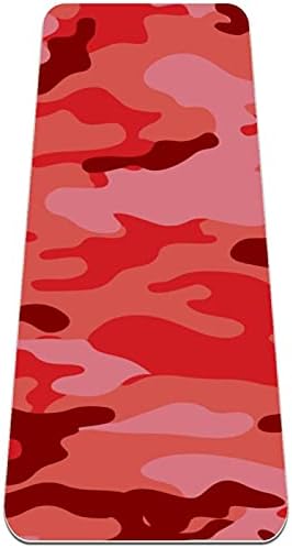 סיבזה מופשט ורוד אדום הסוואה דפוס פרימיום עבה יוגה מחצלת ידידותי לסביבה גומי בריאות & מגבר; כושר החלקה