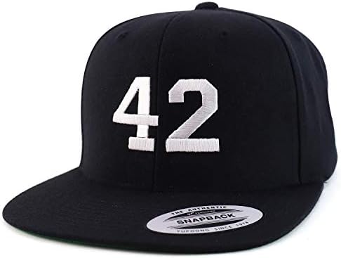 טרנדי הלבשה חנות מספר 42 לבן חוט רקום שטוח ביל סנאפבק בייסבול כובע