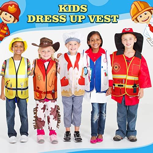 20 יחידות ילדים קהילה עוזר להתלבש אפוד קריירה תלבושות תפקיד לשחק קריירה קוספליי בגדי להעמיד פנים ולשחק