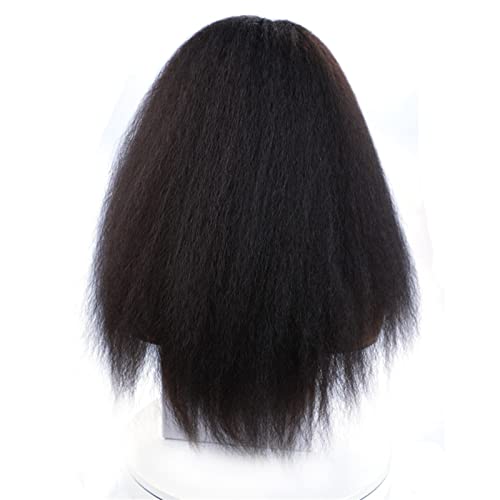 החלפת שיער פאות סינטטי שיער פאות עבור אפריקאי אמריקאי נשים טבעי שחור 18-22 אינץ האפרו פאה