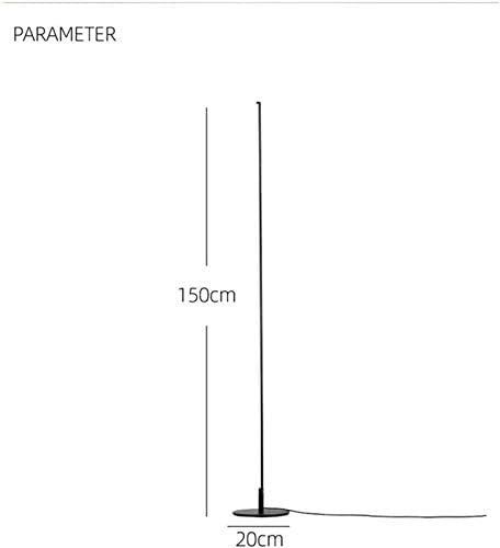 HIGOH MINILEST LED מנורות רצפה עומדים, סלון LED אלומיניום עמידה מנורות מקשטות, מנורת רצפה/עמעום של שחור/טלפל