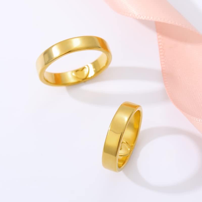 לונגליטר נשים וגבר טבעות לב בצורת גילוף פשוט עגול עלה זהב תכשיטי זוג חתונת אירוסין הטוב ביותר-פלטינה