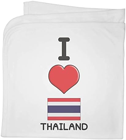 Azeeda 'אני אוהב את תאילנד' שמיכה / צעיף כותנה כותנה