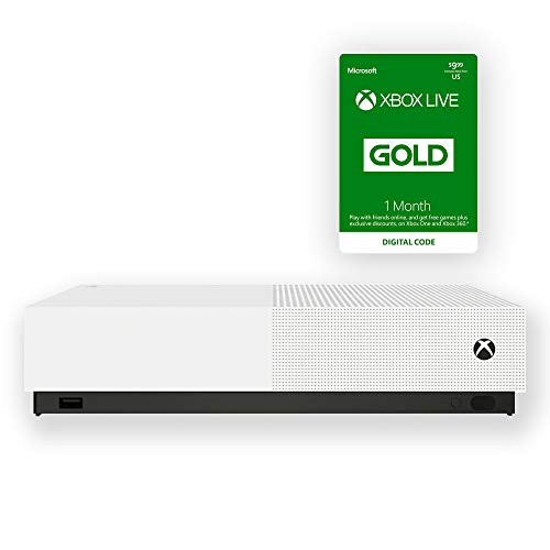 Microsoft - Xbox One S 1TB קונסולת המהדורה הכל -דיגיטלית - בקרים וקודי משחק לא כלולים
